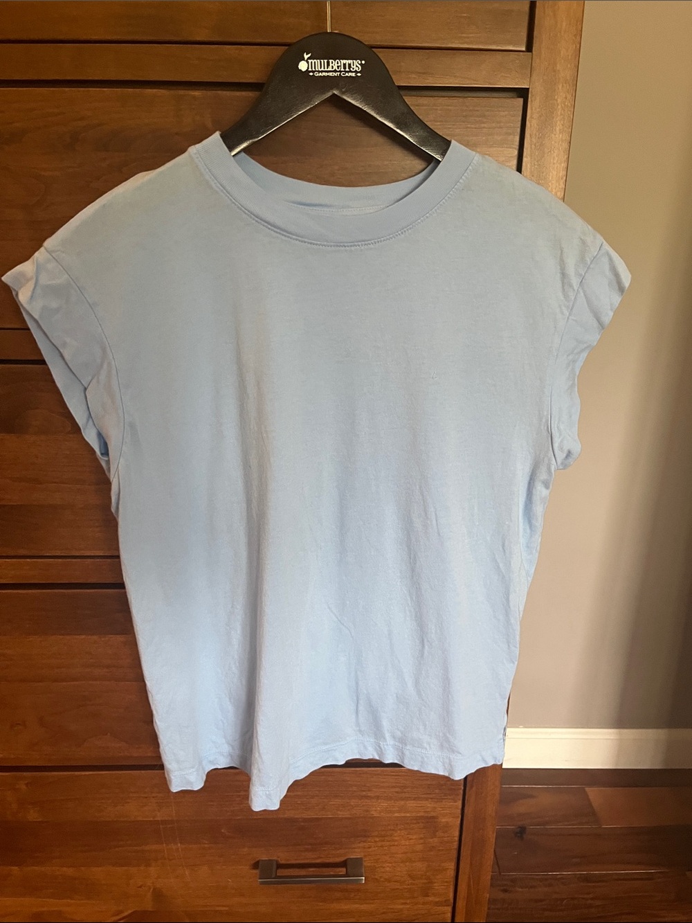 a new day Pale Blue Cap Sleeve Tee - Crew Neck
